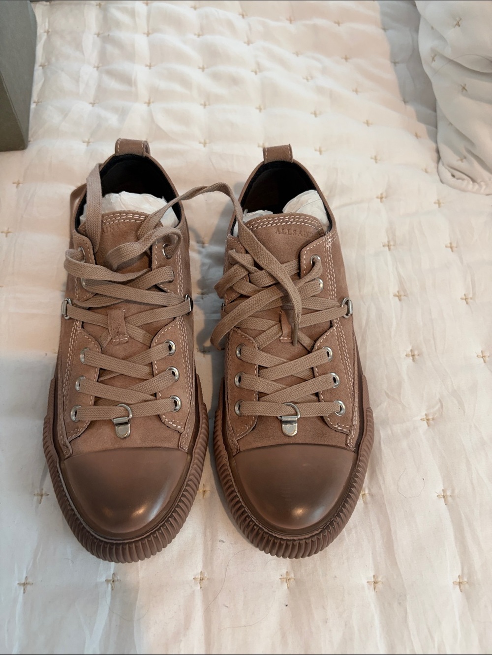All Saints Women's Low-Top Sneakers in Taupe